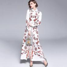 Shein Tree Print Longline Shirt Dress