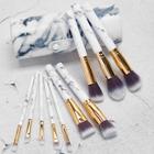 Shein Marble Pattern Makeup Brushes With Case 11pcs