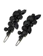 Shein (2pcs/set)black Rhinestone Hair Clips