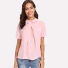 Shein Fold Pleat Overlap Front Top