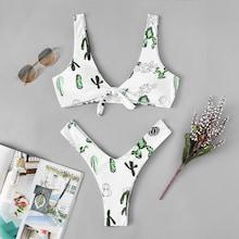 Shein Random Cactus Print Bikini Set