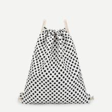 Shein Polka Dot Print Drawstring Backpack