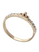 Shein Gold Diamond Imperial Crown Ring