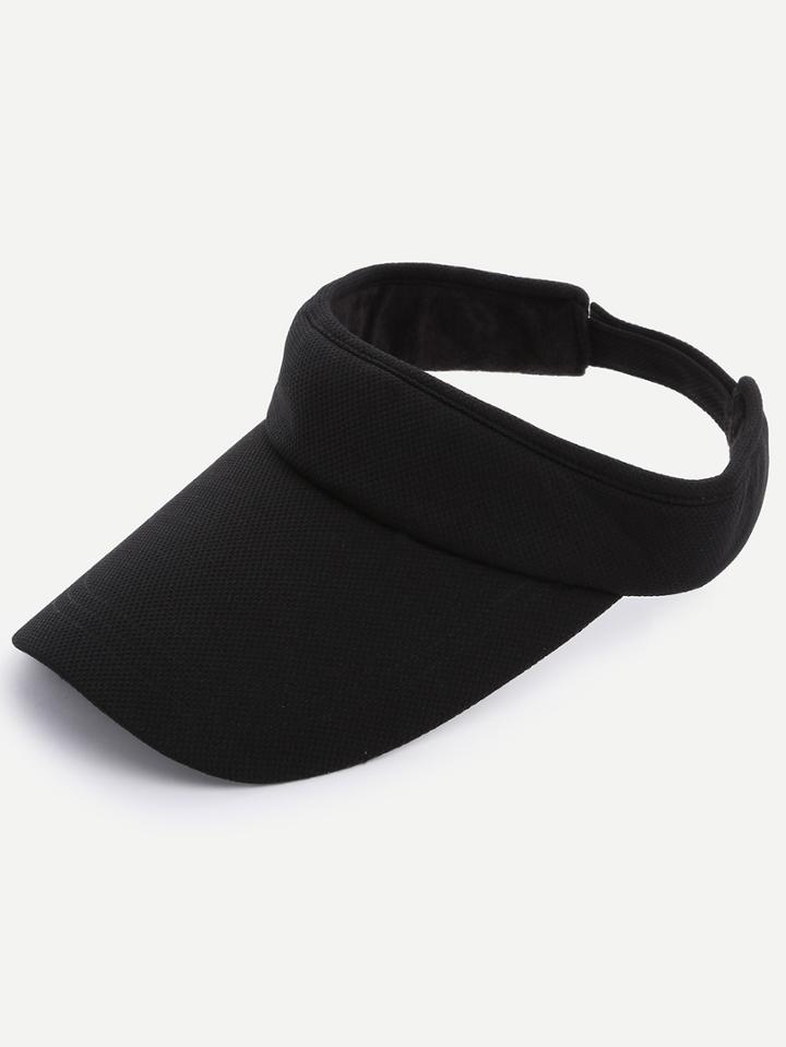 Shein Black Wide Brim Visor Cap