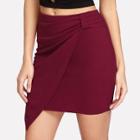 Shein Zip Side Wrap Skirt