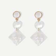 Shein Round & Square Drop Earrings
