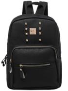 Shein Black Studded Pu Backpack