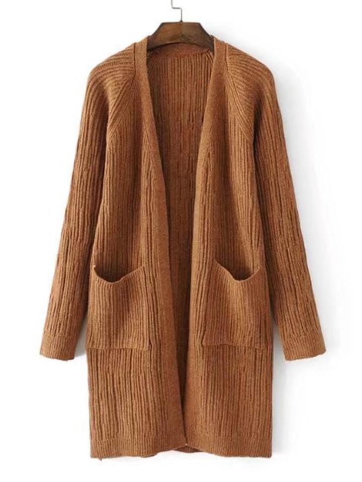 Shein Raglan Sleeve Longline Cardigan