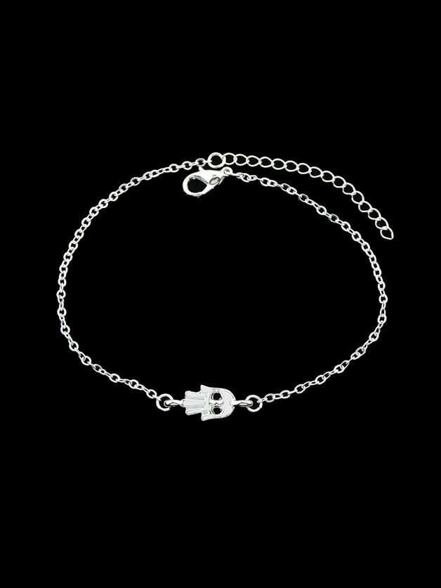 Shein Silver Rhinestone Charm Bracelets & Bangles Women