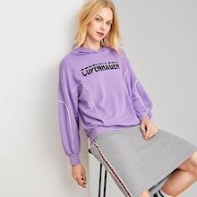 Shein Letter Front Hoodie Sweatshirt