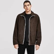 Shein Men Zip Up Collar Teddy Jacket