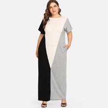 Shein Plus Cut And Sew Tee Dress