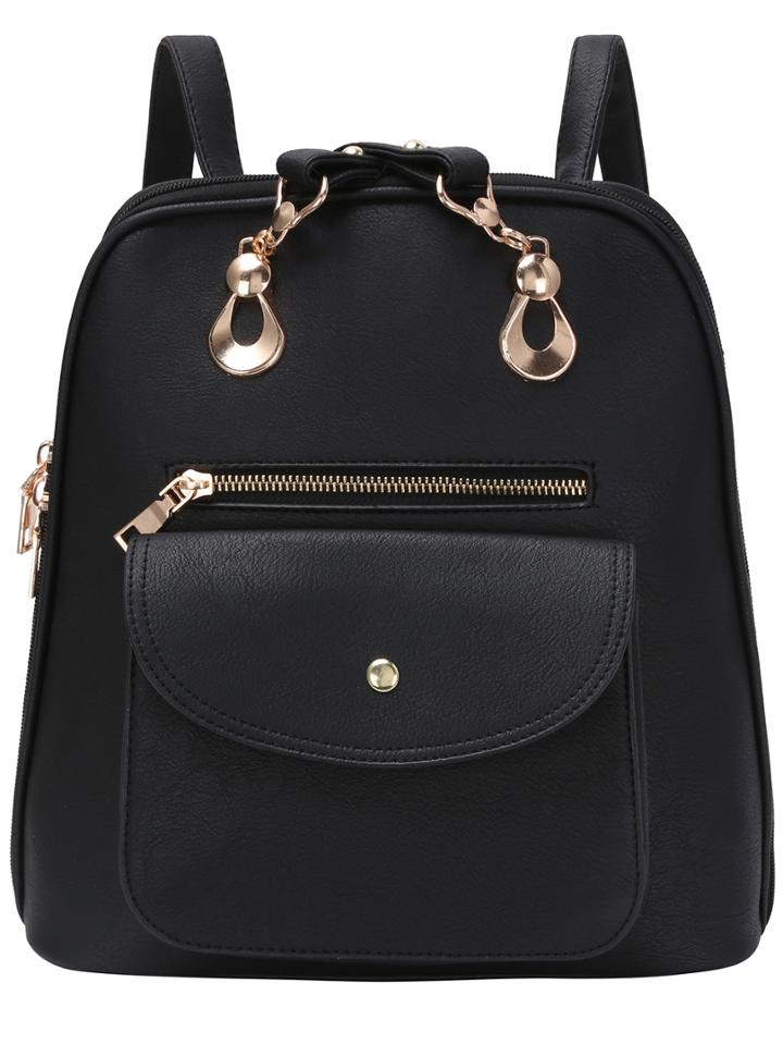 Shein Crisscross Strap Flat Backpack