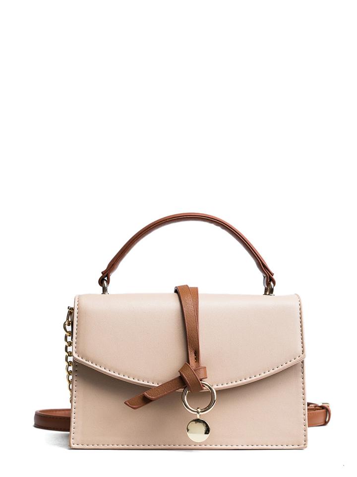 Shein Contrast Strap Pu Flap Bag