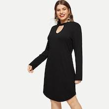 Shein Plus Choker Neck Form Fitting Dress