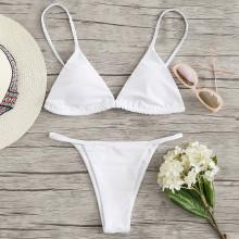 Shein Halter Neck Triangle Bikini Set