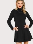 Shein Solid Long Sleeve Flowy Dress