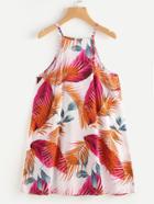 Shein Leaves Print Cami Dress