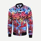 Shein Men Abstract Letter Print Jacket