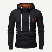 Shein Men Embroidery Detail Hoodie