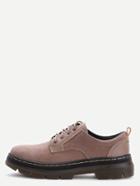 Shein Khaki Suede Round Toe Lace Up Low Top Shoes