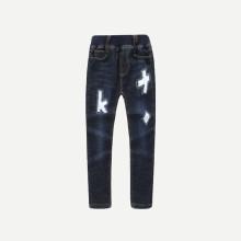 Shein Girls Letter Patches Jeans