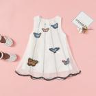 Shein Girls Organza Butterfly Patched Dress
