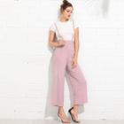 Shein Pleated Detail Pinafore Wide Leg Pants