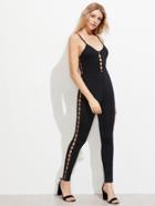 Shein Hollow Out Ring Detail Jumpsuit