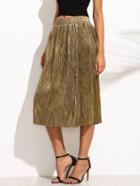 Shein Golden Loose Midi Skirt