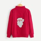 Shein Toddler Boys Christmas Embroidered High Neck Sweatshirt