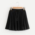 Shein Solid Drawstring Waist Skirt