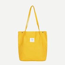 Shein Solid Canvas Tote Bag