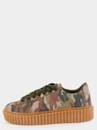 Shein Lace Up Suede Sneakers Camouflage