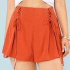 Shein Plus Lace-up Front Shorts