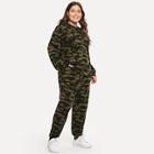 Shein Plus Camo Print Top & Sweatpants Set