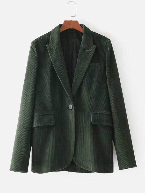 Shein Longline Corduroy Blazer