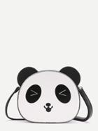 Shein Black And White Panda Shaped Crossbody Bag