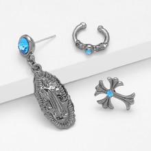 Shein Rhinestone Detail Retro Drop Earrings