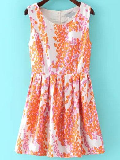 Shein Sleeveless Jacquard A-line Dress