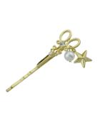 Shein Star Scissors Pattern Star Shape Simulated-pearl Charm Hairwear