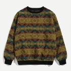 Shein Men Color Block Geometric & Stripe Print Sweatshirt