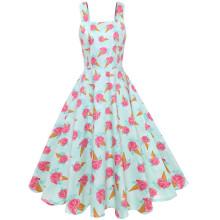 Shein Ice-cream Print Zip Up Back Dress
