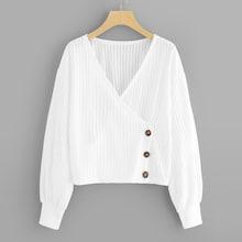 Shein Plus Solid Drop Shoulder V-neck Blouse