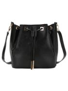 Shein Black Drawstring Pu Bucket Bag