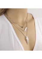 Rosewe Wings Arrows And Heart Pendant Layered Necklace