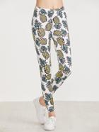 Shein Pineapples Print Ankle Leggings