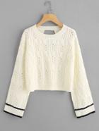 Shein Cutout Back Cable Knit Jumper