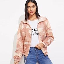 Shein Camo Print Zipper Up Jacket