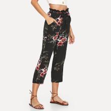 Shein Frill Trim Florals Pants